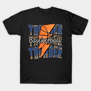 Graphic Basketball Thunder Proud Name Vintage T-Shirt